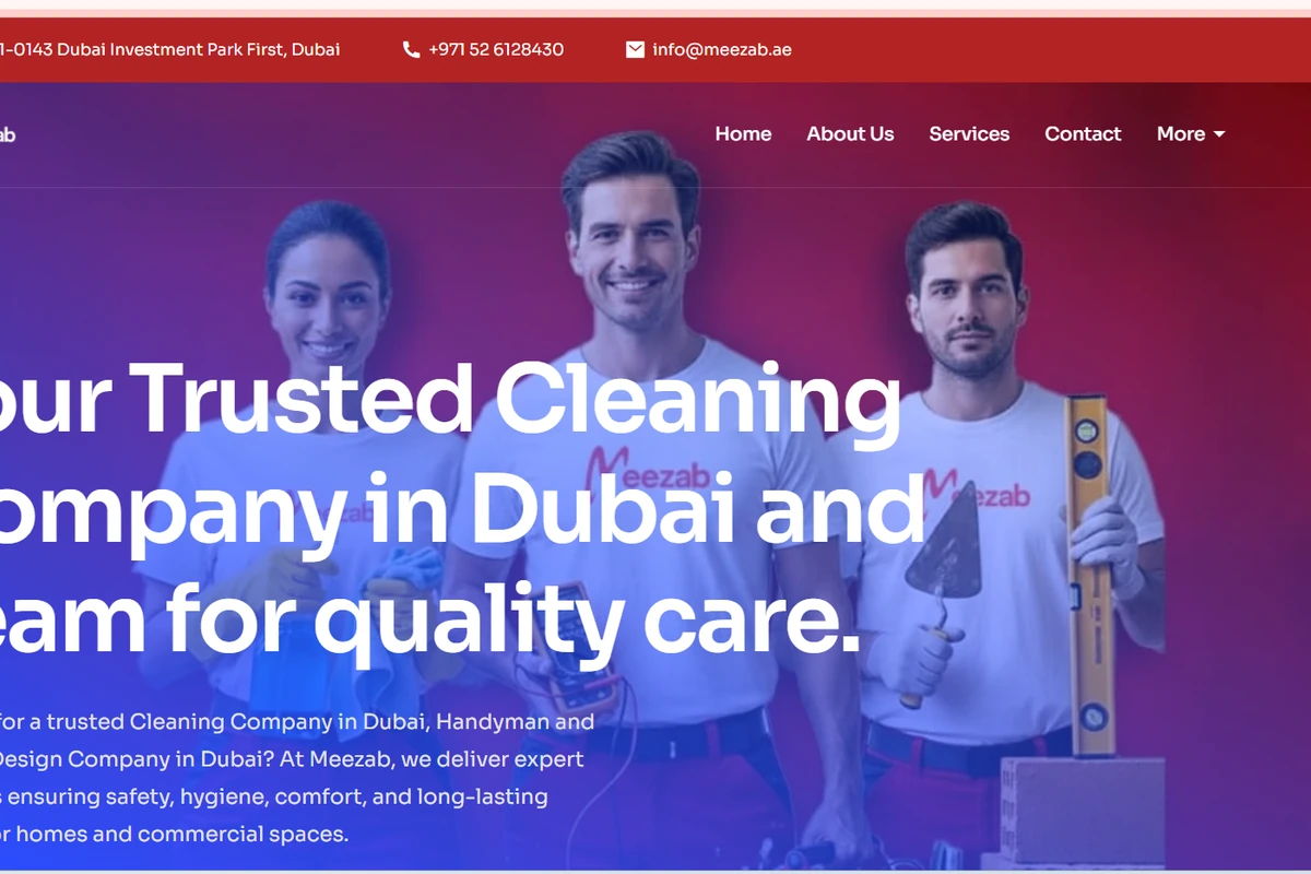 Meezab cleaning and maintenance website